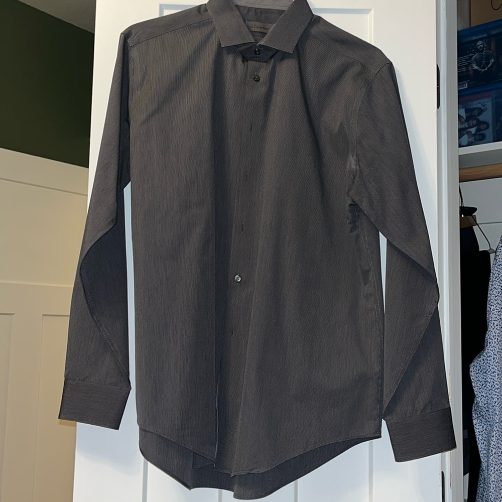 Calvin Klein Dark Grey Dress Shirt